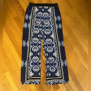 INC International Concepts Blue and White Floral Pants